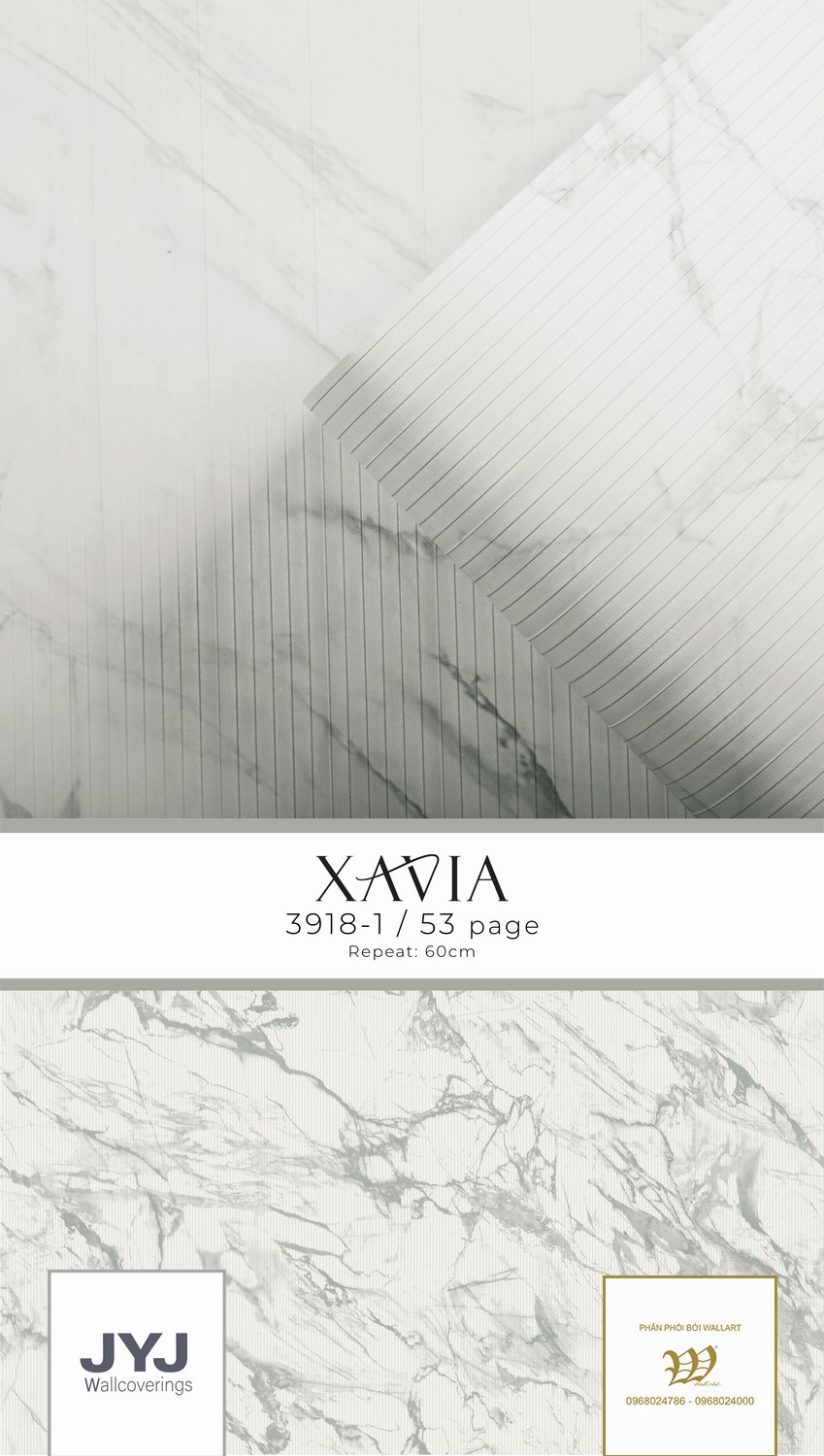 Giấy dán tường vân đá Xavia 3918-1